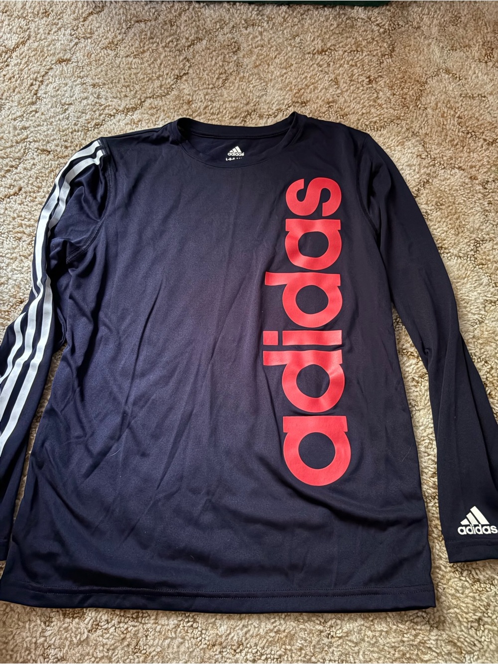 Adidas Navy Long Sleeve Dri-Fit Shirt